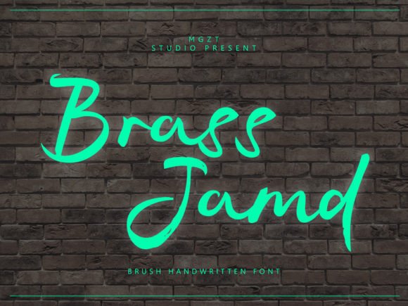 Brass Jamd: A Bold Brush Script Font for Handmade Product Design