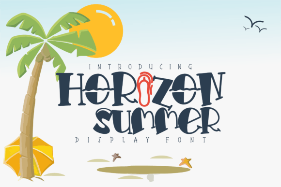 Horizon Summer: A Bubbly Display Font for Handmade Products