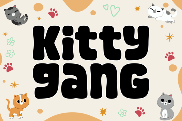 Kitty Gang Display Font for Cute Product Designs