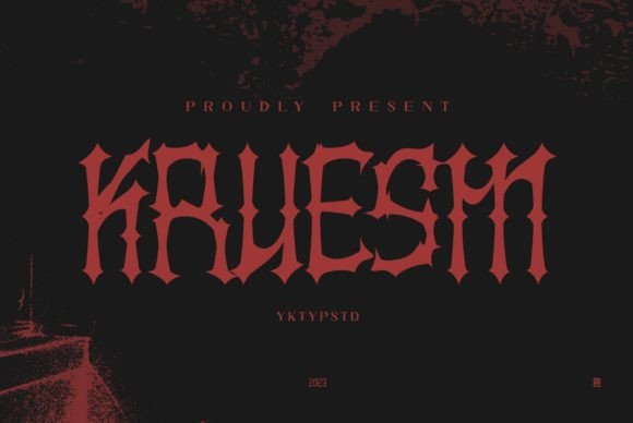Kruesm: A Horror Display Font for Editorial Design