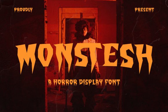 Monstesh: A Horror Display Font That Transforms Dark Branding