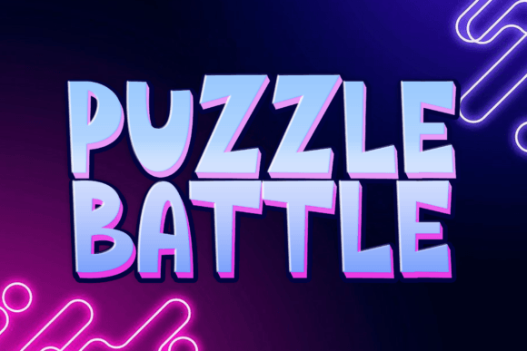 Puzzle Battle: A Playful Display Font for Handmade Products