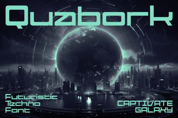 Quabork: A Square Techno Font for Bold Web Design