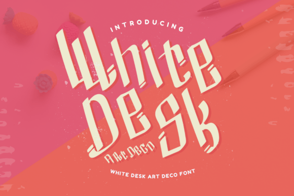 White Desk Art Deco: A Display Font for Editorial Elegance